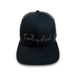 Navy Grey Twisted - Premium Golf Hat - Snapback