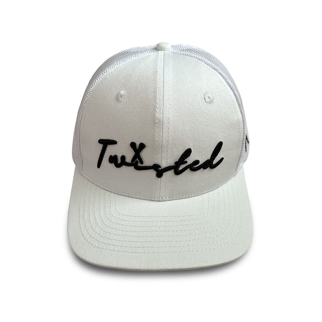 White Twisted - Premium Golf Hat - Snapback
