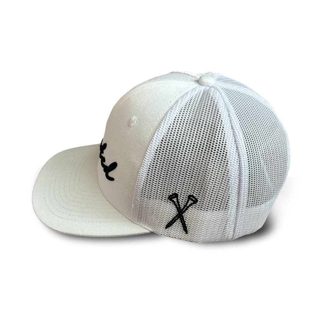 White Twisted - Premium Golf Hat - Snapback