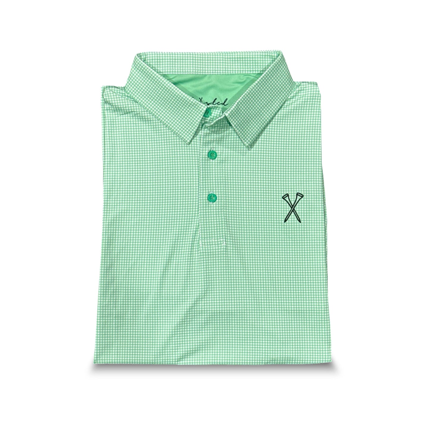 The Green Houndstooth Vintage Polo